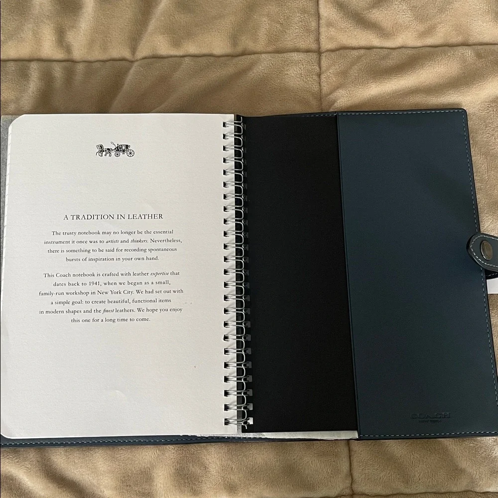 Coach Black Signature Notebook - Picture 6 of 7